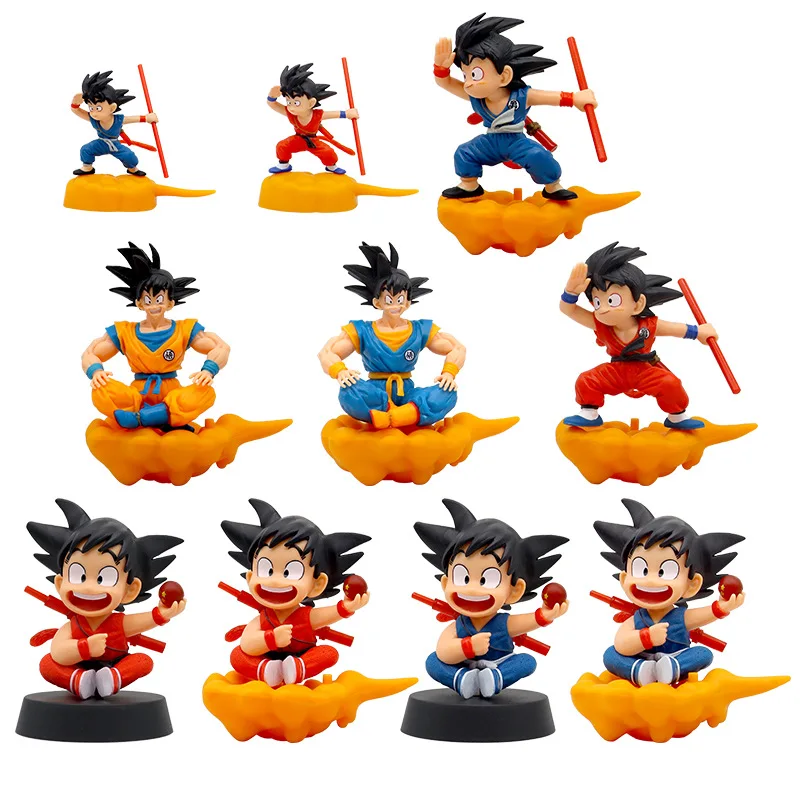 

Home decoration figurine toys 13.5cm goku vegeta broly anime action figure Somersault Cloud doll