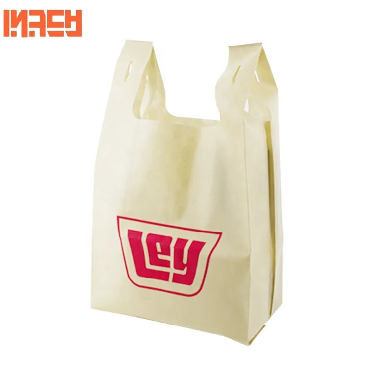 

Popular custom non woven shopping bags with logo non woven t-shirt bag non woven gifts vest bag, Customized color