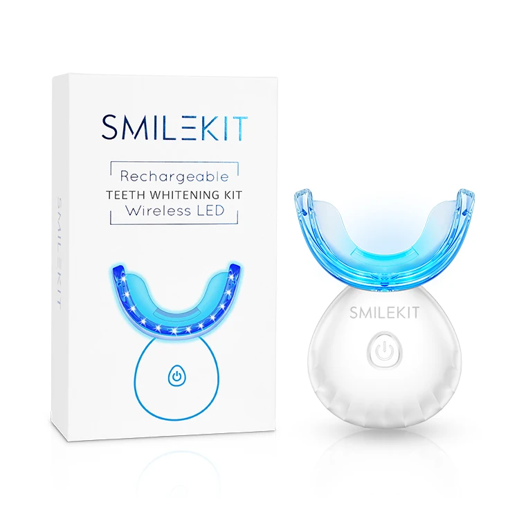 

Smilekit 4x 2ml 35% Carbamide Peroxide syringes gels and 16/24/32 LED lamp home teeth whitening kit china