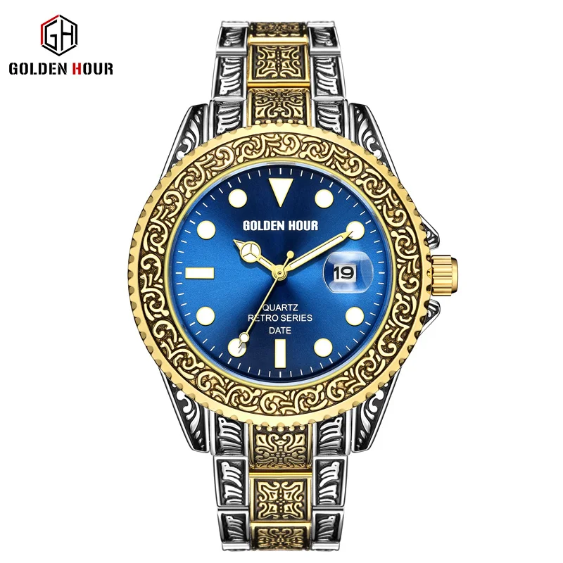 

Customized new luxury watch Japanese Miyota quartz movement men's watch, 2color for choice