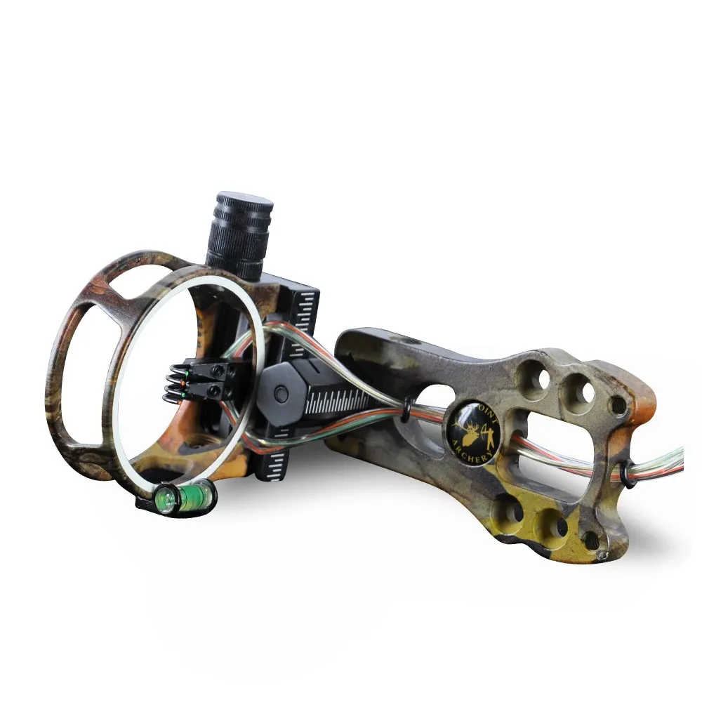 

TP3540 4 Pin Compound Bow Sight with LED Sight Light 0.019" Fiber Brass Pin CNC Machined for Archery Hunting Shooting