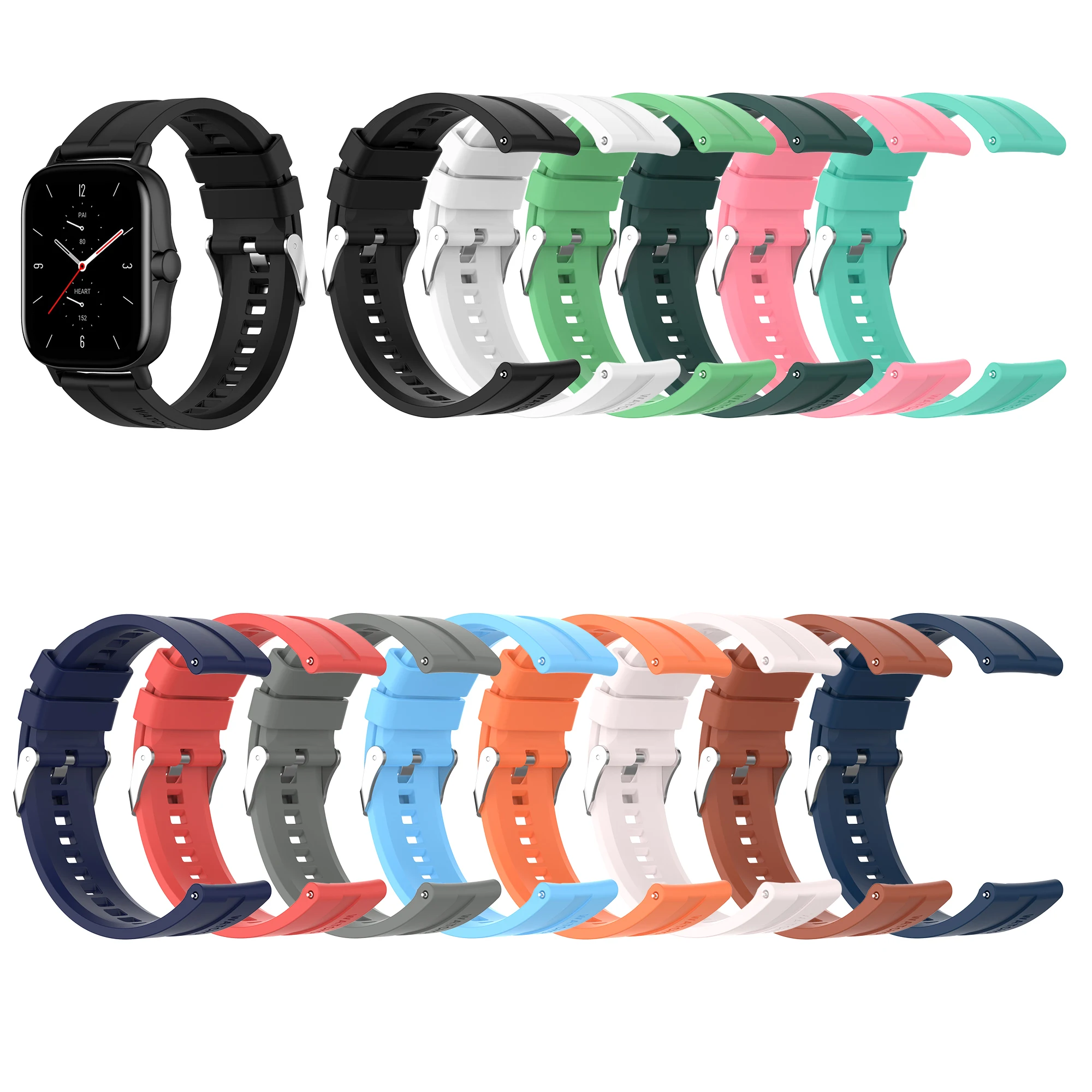 

20mm Silicone Strap for Huami Amazfit GTS2 GTS 2e Replacement Watchband amazfit GTS 2 mini Smart Watch Band