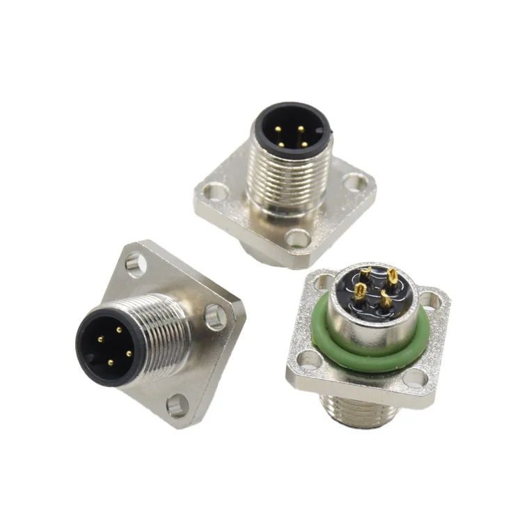 

ConnectorSupplier Connector M12 4 pin IP67 A coded malefront socket Panel Mount Connector