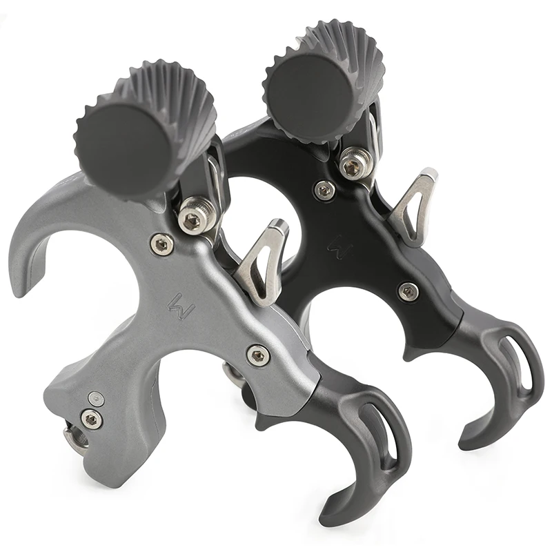 Archery 3 Finger Bow Release Trigger Travel Aluminum Alloy Thumb Trigger Caliper LH RH Compound Bow Outdoor Shooting Accessories