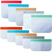 

Amazon BPA FREE 6 Packs/10pack/12pack Reusable Ziplock Storage Bags,peva food bag ,peva bags for wholesale