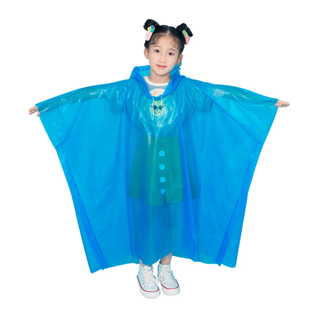 

Plastic Clear Peva Plastic Adults Raincoat with Hoods and Sleeves Women Men Pants Ponchos