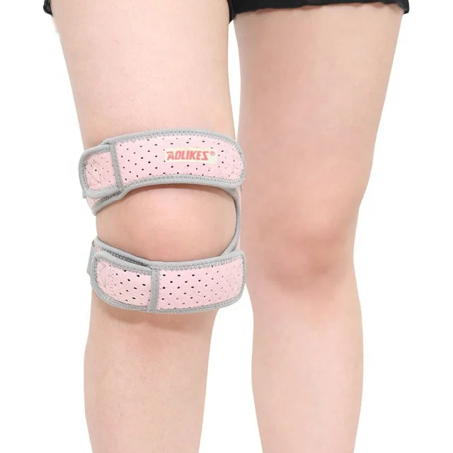 

Custom Neoprene Double Strap Patella Tendon Adjustable Knee Support Brace Strap, Black,pink