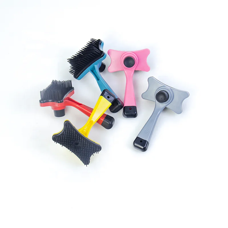 

High Quality Pet Grooming Tool Fur Brush Self Cleaning Hair Remover, As picture