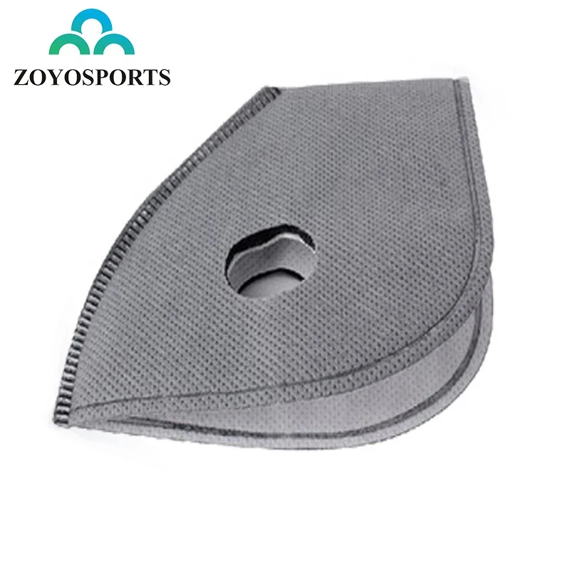 

ZOYOSPORT Sports Activated carbon Dustproof Protection Breathing Bike Bicycle Mask Liner Cycling Face Mask Filters, White,gray