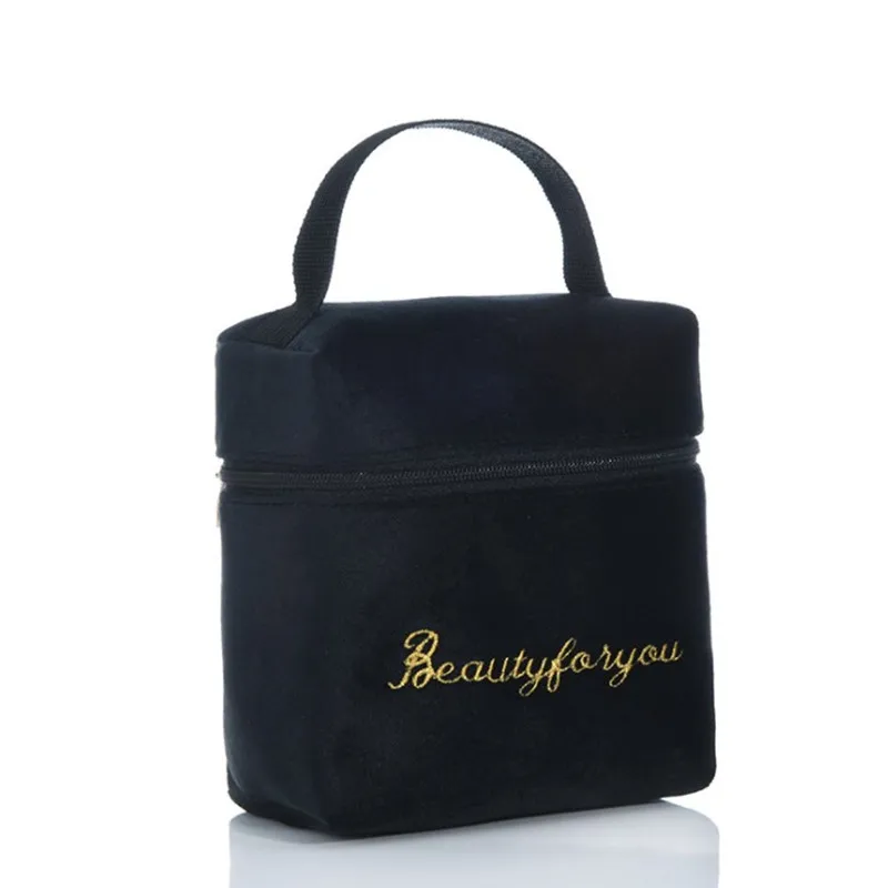 

Velvet Style Women Makeup Bag Cosmetic Waterproof Travel Bag Storage Bag, Black,red,green, or customized as your request