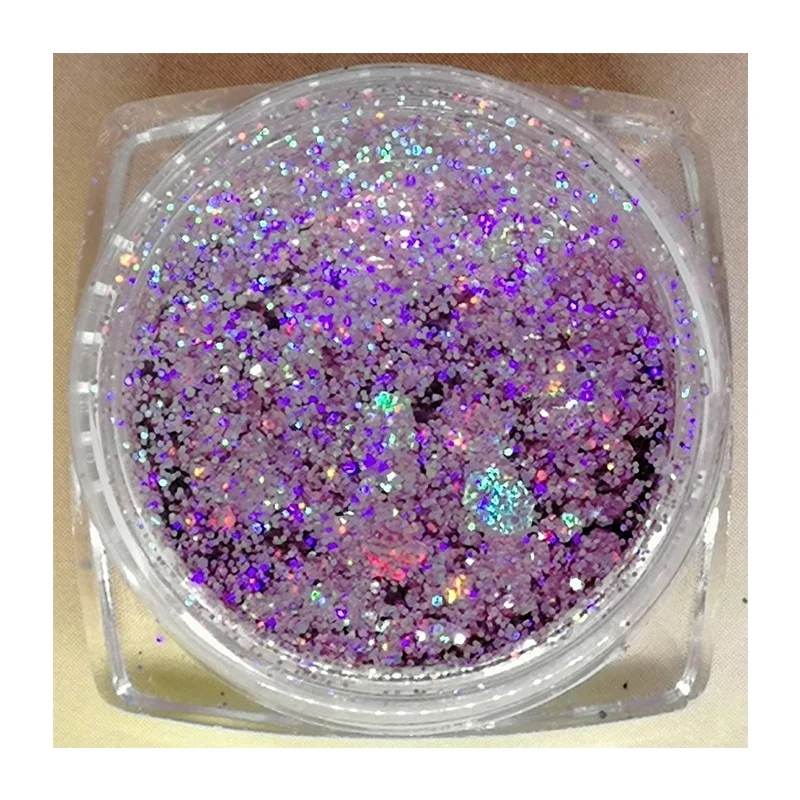 

Nail Suppliers Hexagon Holographic Mix Full Nail Coverage Nails Powder Wholesale Bulk Solvent Resistant Chrome Pigment