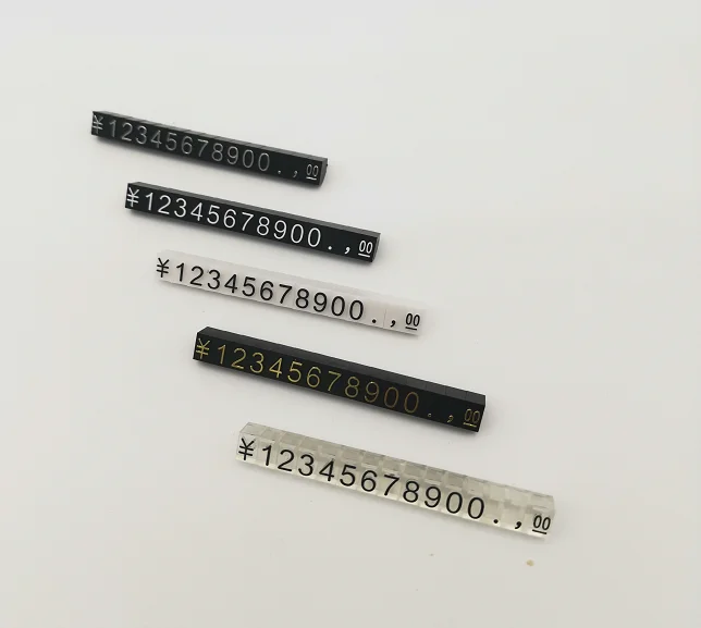 Store Clear Black Plastic Price Tag Holder Jewelry Pricing Numbers Retail Price Tag Display Cube