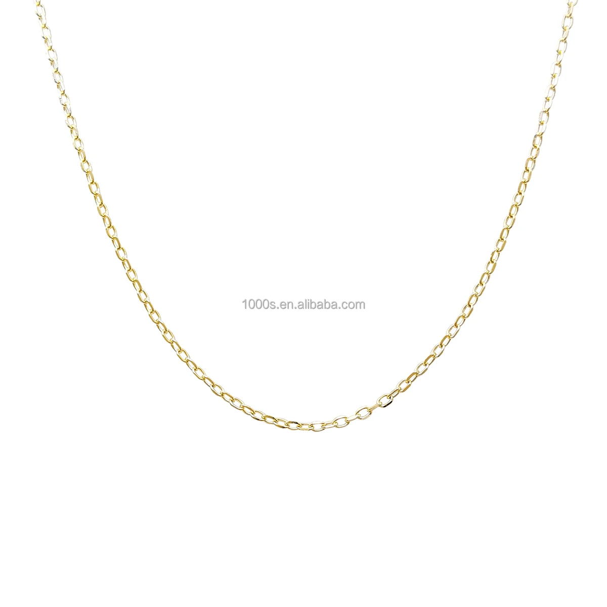 

Wholesale New Arrivals Simple Design 14K Yellow Gold Cross Cable Chain Necklace Gold Chain Jewelry for Women Men Gift