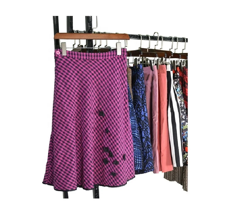 

Fashion ladies wool long skirt second hand clothes in Korea, Mixed colors