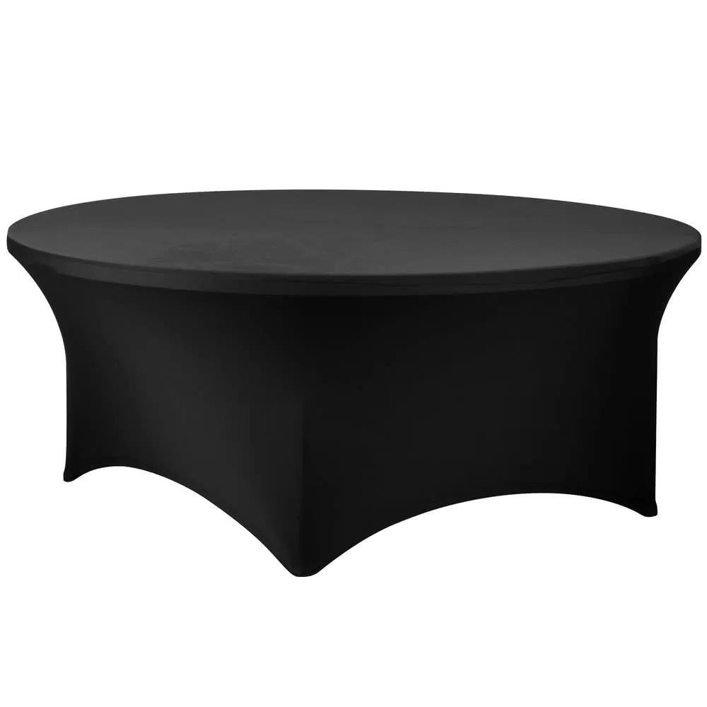 

5ft Spandex Round Table Cloth Ruffled Skirt Style Stretch Cover Party Tableware Table Covers Elastic