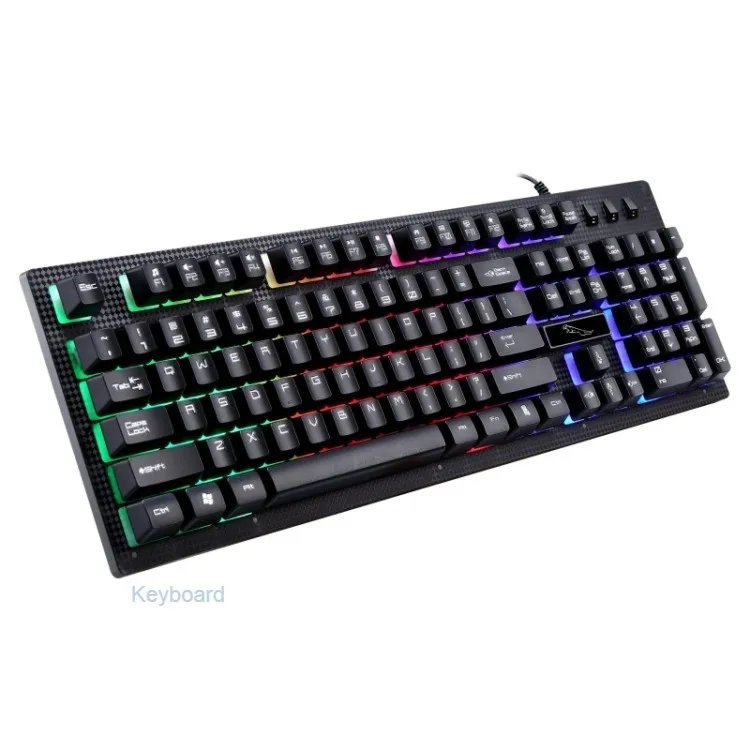 

Wholesale Stock ZGB G20 104 Keys USB Wired Keyboard Mechanical RGB Backlight Computer PC Keyboard Gaming