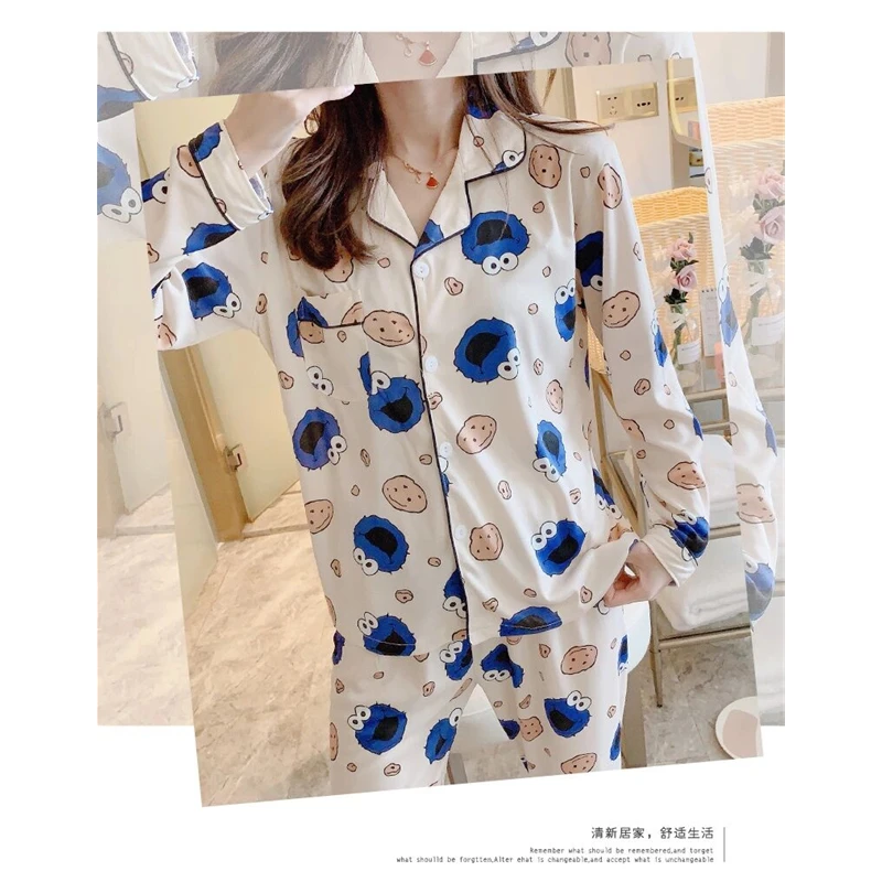 

Hot newcustom printed night wear pajamas luxury satin pajamas cartoon pajamas for women, Customized color