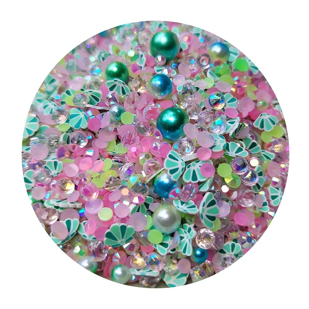 

Polymer Clay Sprinkles Mixed Rhinestone Pearls Sequins Crafts Nail Shaker Card Decoration DIY Crystal Mud Filler Accessories