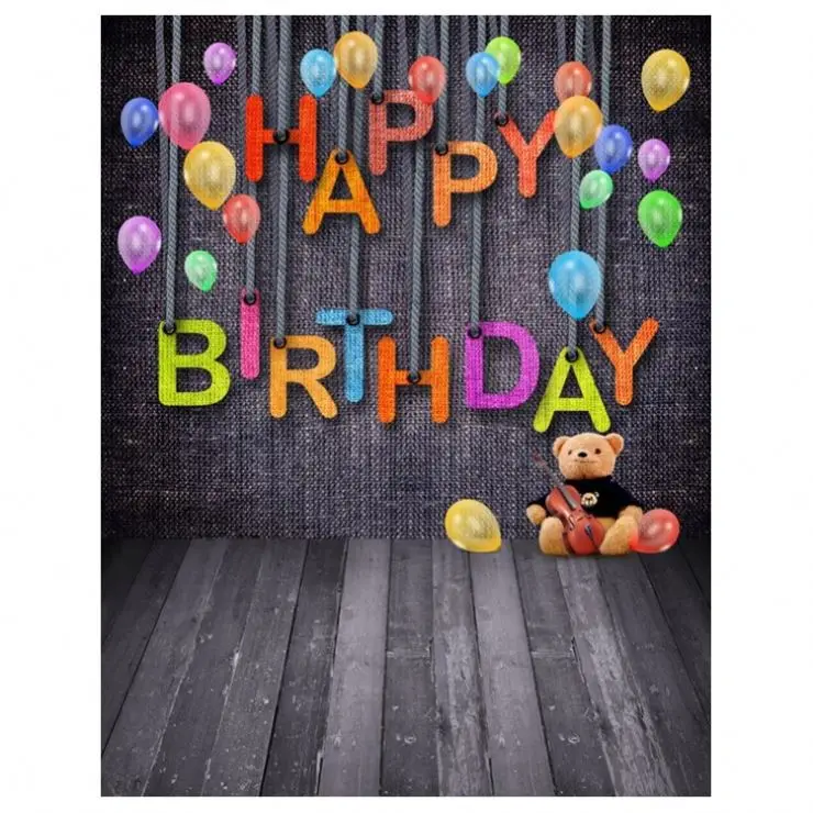 

New Product Collapsible Polyester Backdrop happy birthday photography backdrop, Multiple patterns,support customization