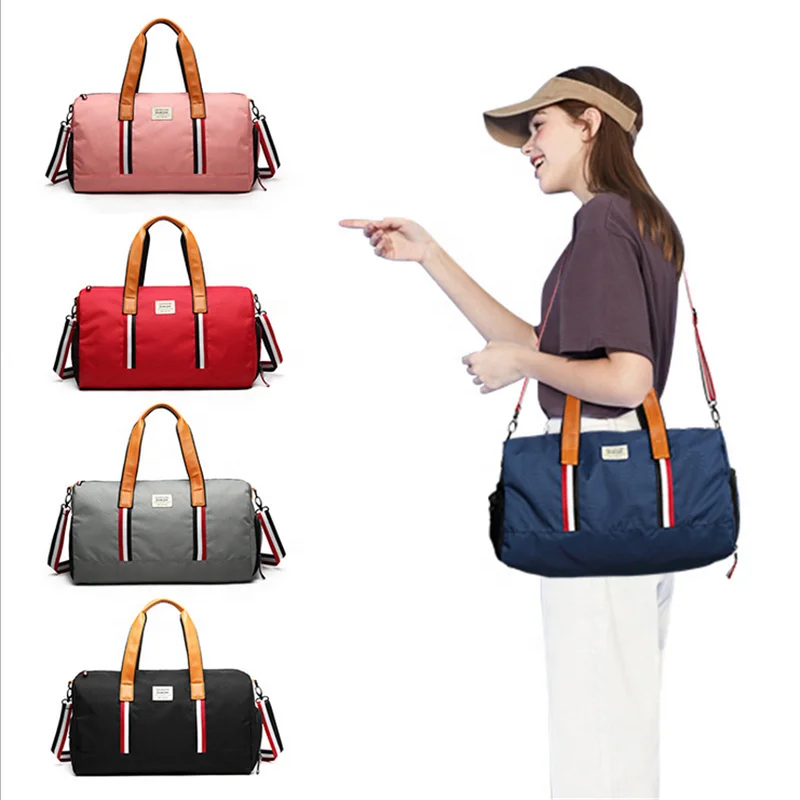 

Custom Weekend Gym Sports Travel Canvas Duffle Bag Foldable Waterproof Gym Travel Bag, Blue ,black, gray,red,pink