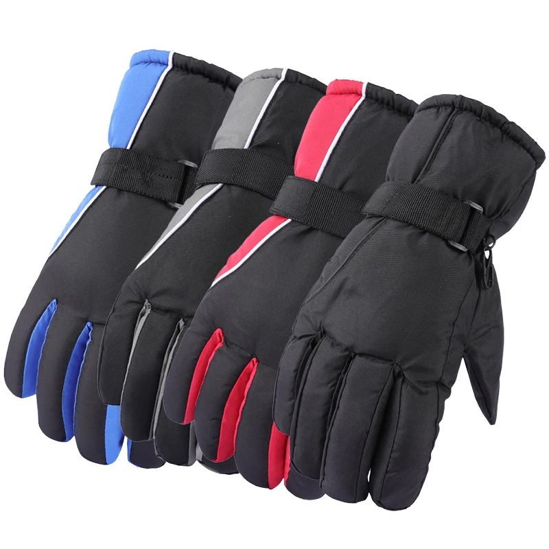 

JSJM Wholesale Outdoor Winter Ski Gloves Waterproof Snow Sports Gloves for Men and Women Blue Black 2 Pcs 4 Colors Snowboarding