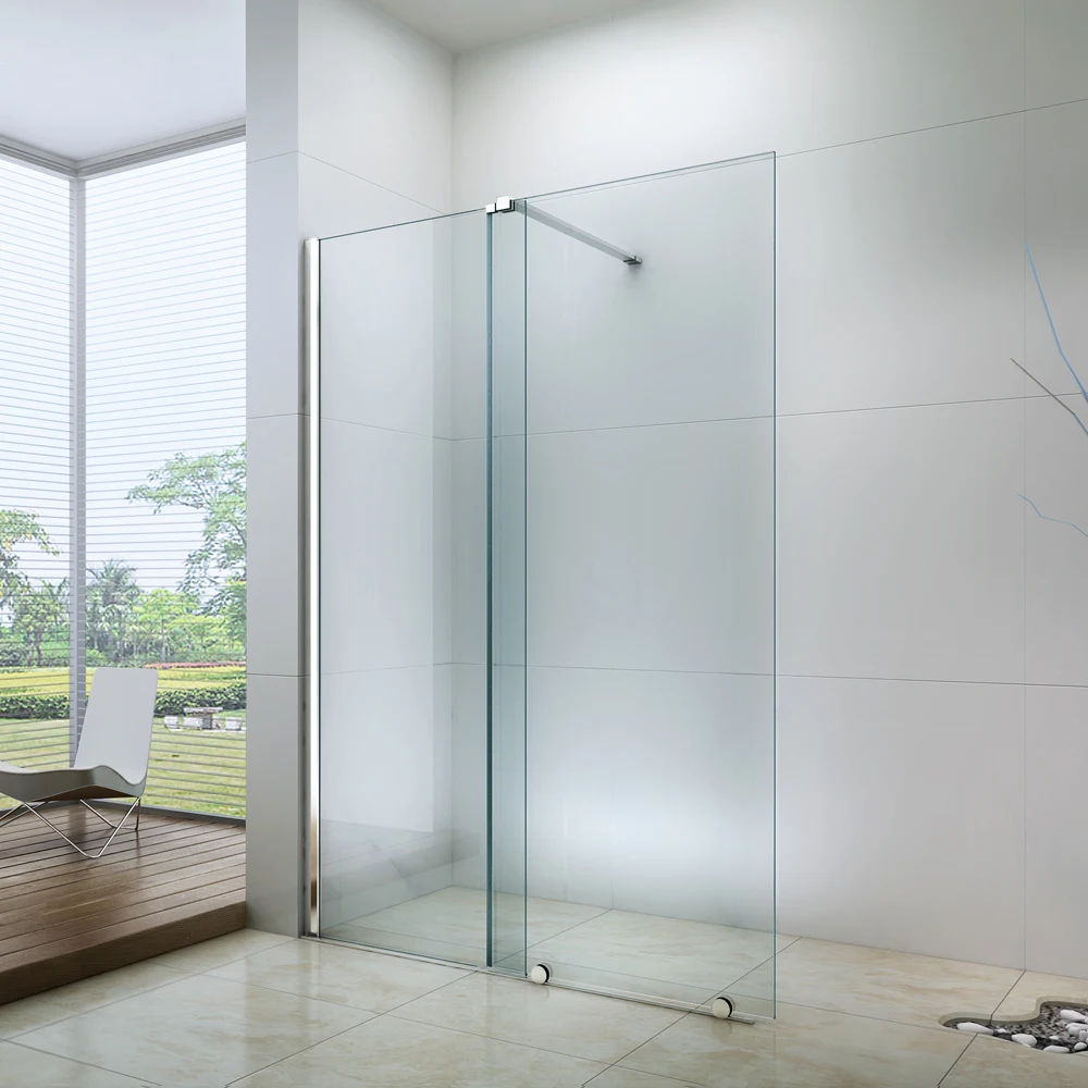Tempered Glass Shower Wall Panels With Adjustable Support Bar Buy Glass Shower Wall Panels