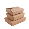 Wholesale Take Away Disposable 100% Food Grade White Cardboard Paper Lunch Box