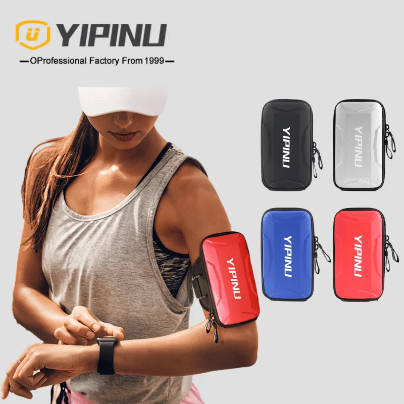 

YIPINU Waterproof With Logo Arm Mobile Phone Gym Multifunctional Outdoor Sports Bag running arm band, Black, blue,red,gray