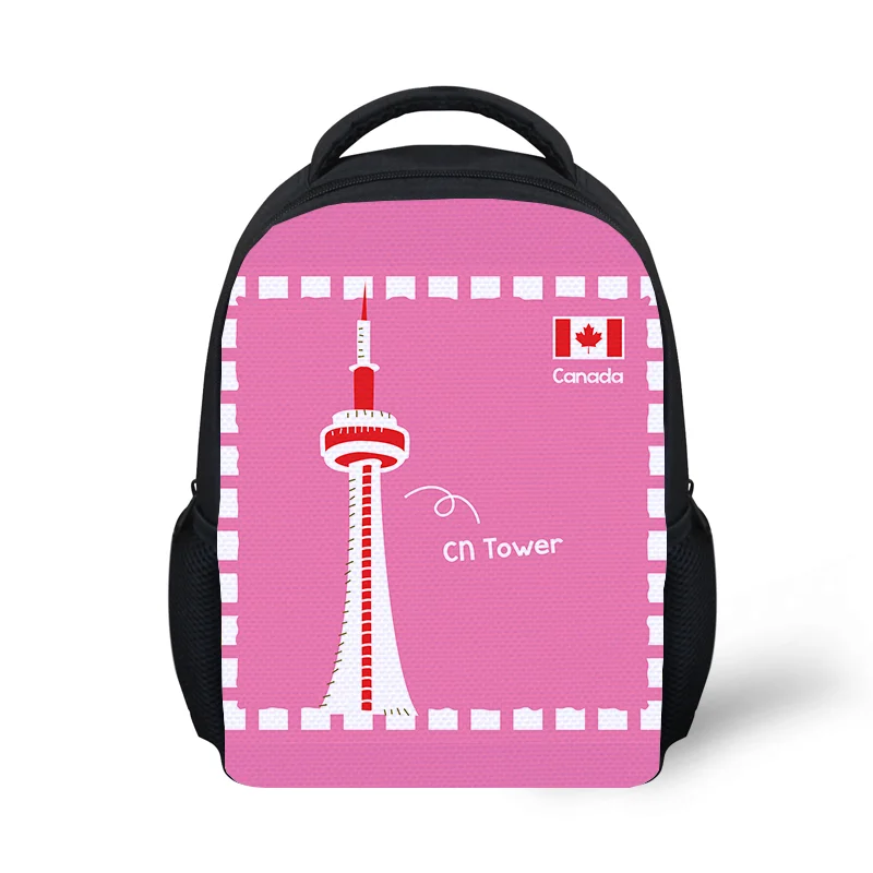 

2022 Luxury Design Custom Canada Cn Tower Logo Travel Gift Souvenirs Wholesale Fashion Backpack Kids School Bags