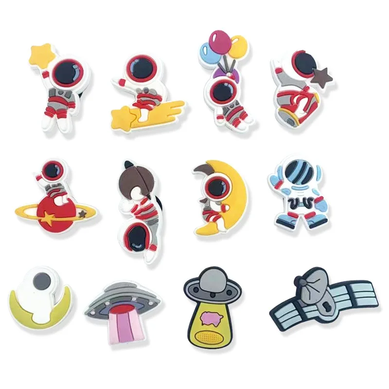 

2021 custom cartoon astronauts PVC space boy designer charms shoe charms for DIY bracelet and decorations, As picture
