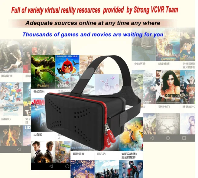 
High Definition Virtual Reality Headset vr box 3d glasses vr glasses phone for 3D Games and Movies 