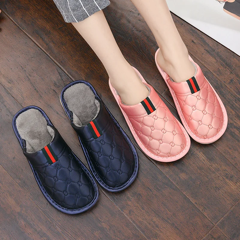 

2020 new type warm slippers for men and women floor slip-resistant cotton-padded slippers for autumn winter homes, As picture