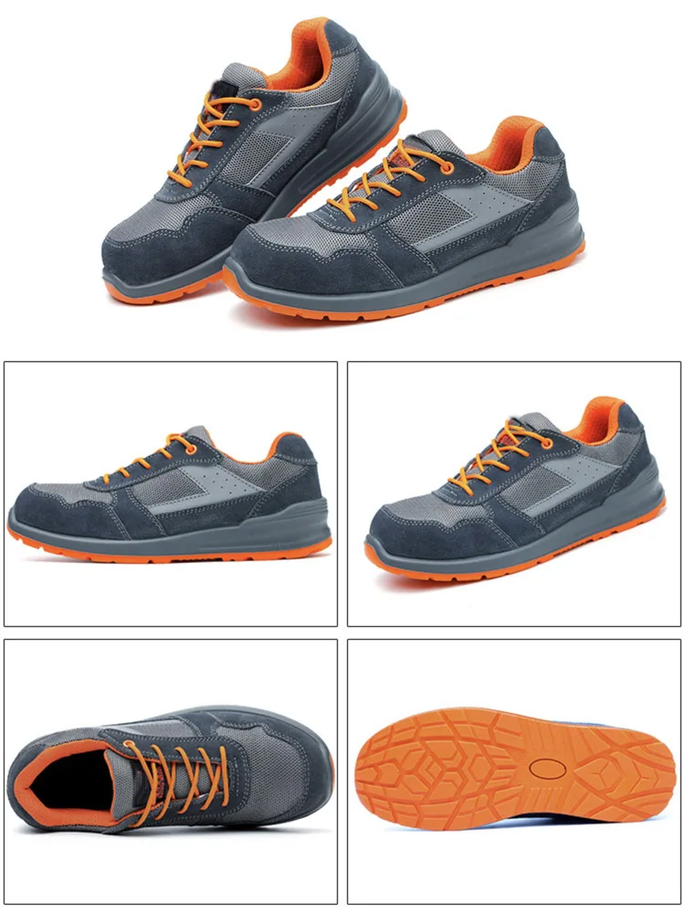 Orange Lightweight Breathable Industries Construction Work Shoes Buy