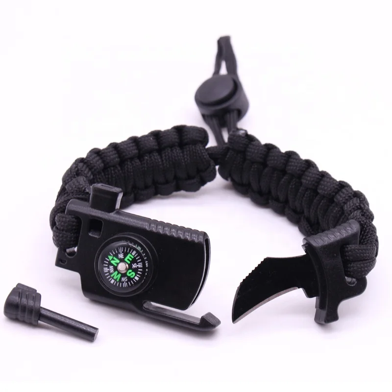 

KongBo Outdoor Multifunction Adjustable Paracord Survival Bracelet With Knife, Customized