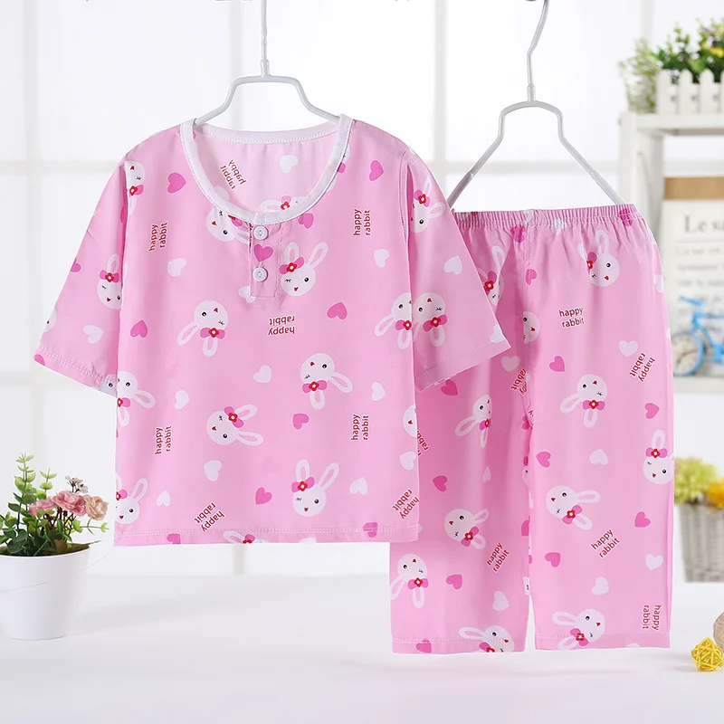 

kids tales autumn winter baby clothes home wear Pajamas Set Cotton 2pcs high waist pyjamas suit for 6m-6Y kids boy girls outfits