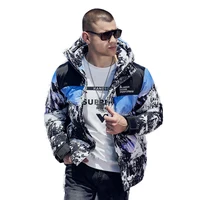 

Plus Size New Fashion Camouflage Print Puffer Coat Wind Breaker Bomber Jackette for Men