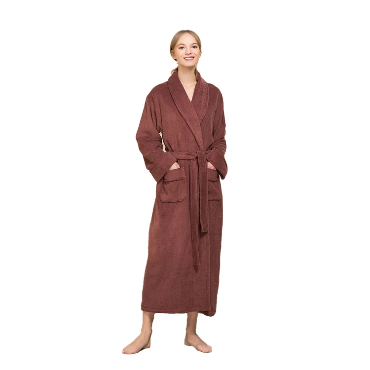 Women Simple Design Super Plush Fleece Western Spa Bathrobe For Couple
