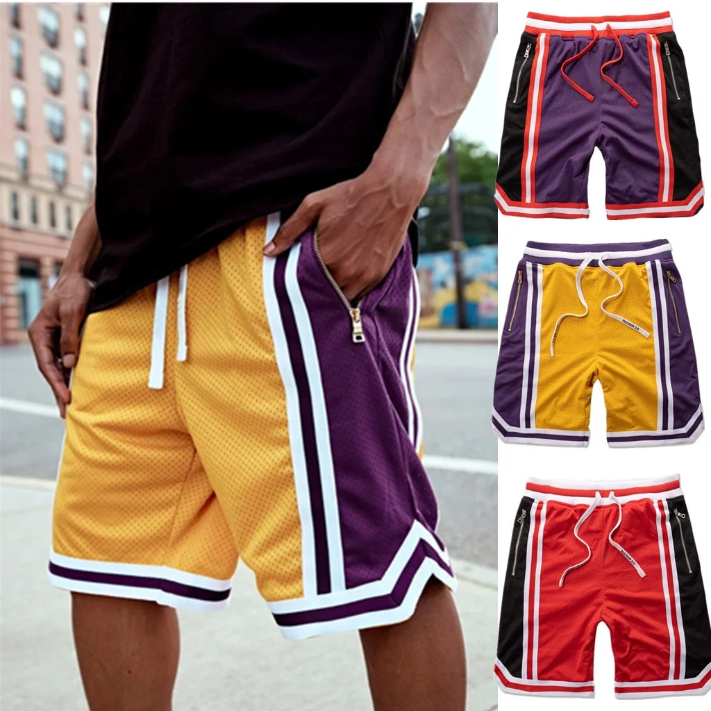 

High Performance Mesh Embroidery Custom Basketball Shorts Plain Sportswear Basketball Wear