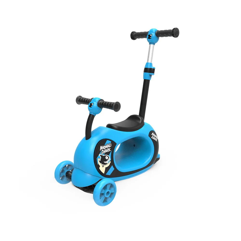 

EU warehouse iScooter kids scooter 3 wheel Hummer Lithium battery 19 miles pink blue kick electric scooter child with LED light