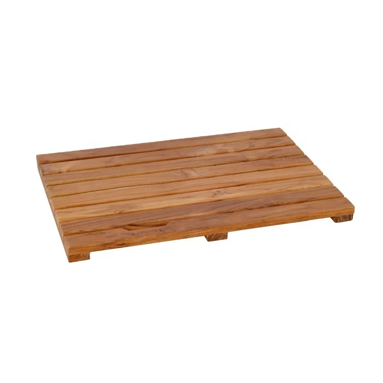 

Original solid wood color spa teak bathroom shower mat bathroom non-slip mat