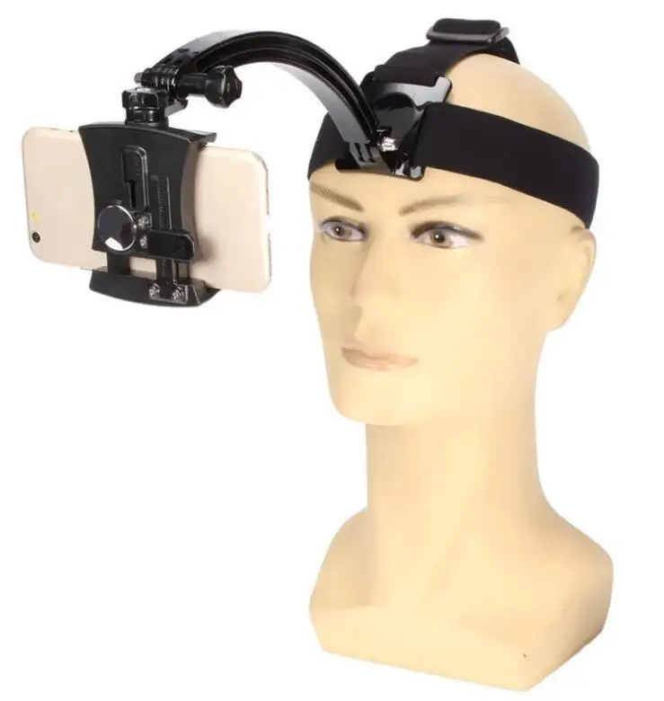 

Head Strap Mount Headband Holder Phone Clip Holder for Smartphones, Black