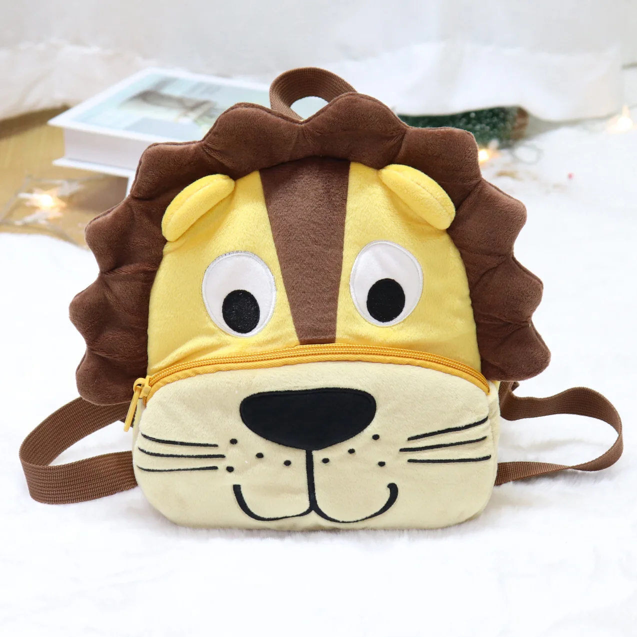 

Wholesale Custom School Bags Kids Lion Forest Animal Backpack Children Cartoon Backpacks Plush School Bag