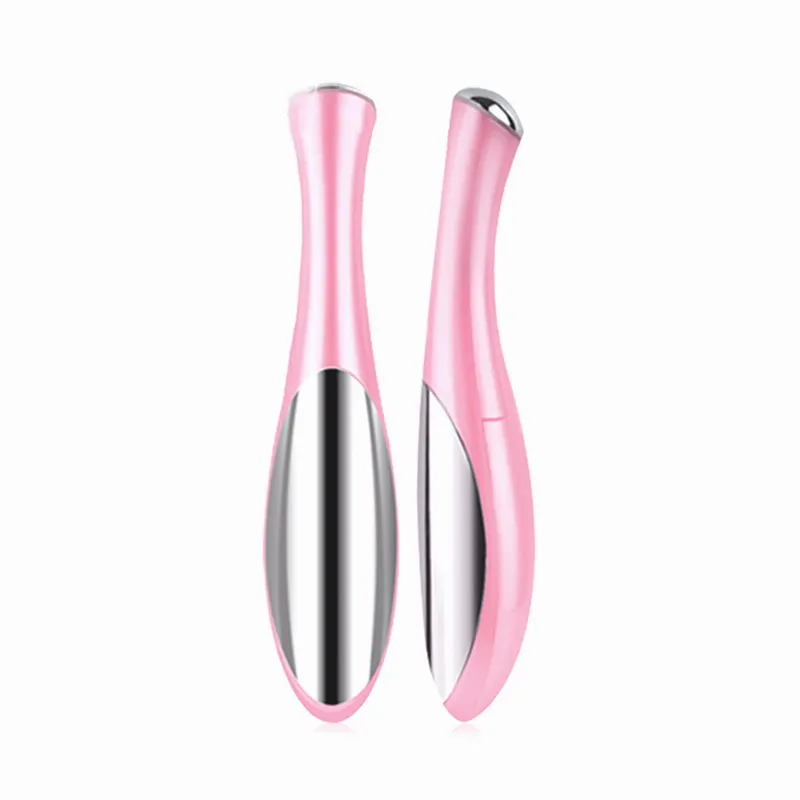 

Heated Sonic Vibration Eye Roller Massager, Eye Zone Facial Massager Wand Pen, Pink, white