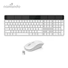 Solar Wireless Keyboard and Mouse Combo Full Size Slim Thin Wireless Keyboard mice with Numeric Keypad Keyboard and Mouse set