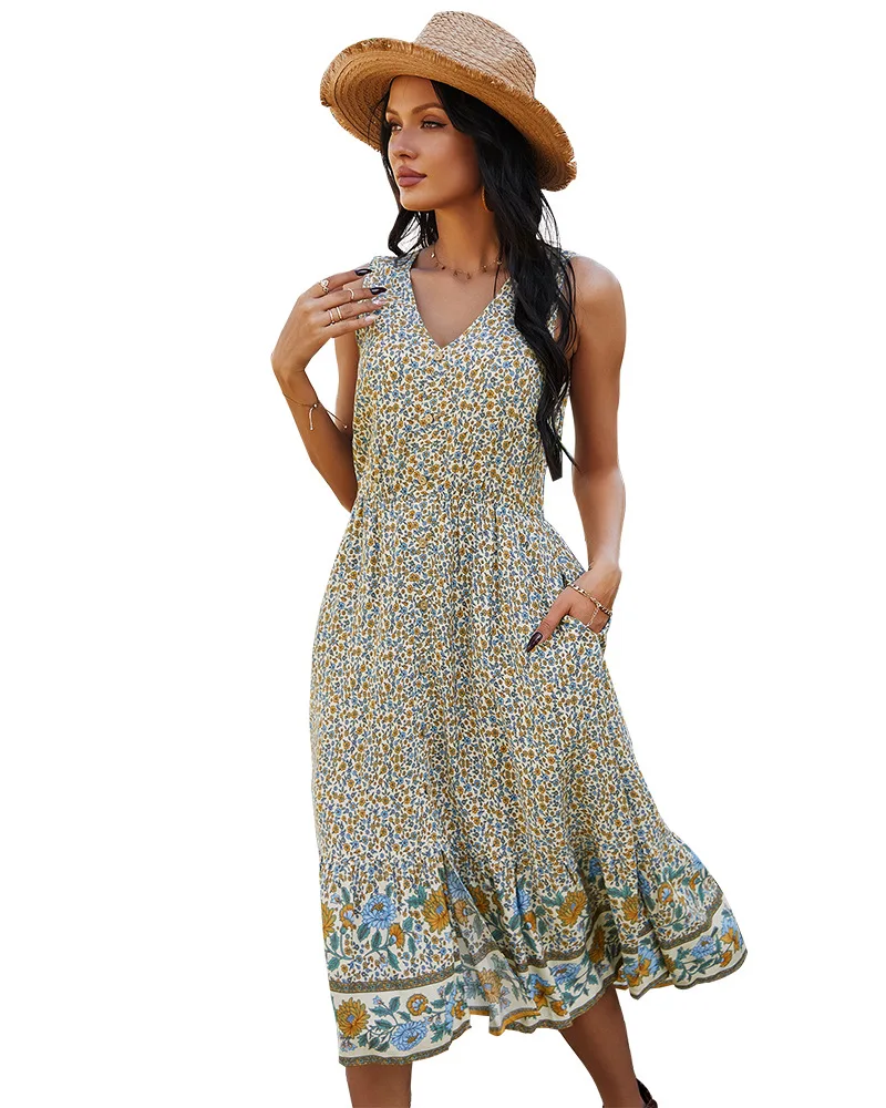 

Wholesale women dresses summer ladies print dress maxi women dresses summer, Picture