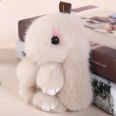 兔子钥匙扣 gril 可爱 pluff 兔子钥匙扣 8厘米真正的真正真正的水貂