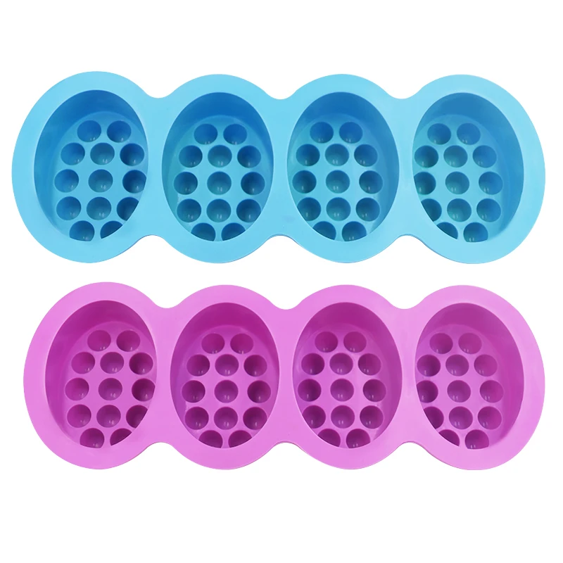 

Easy To Demould Massage Soap Silicone Bar Soap Making Handmade Molds, Pink,blue