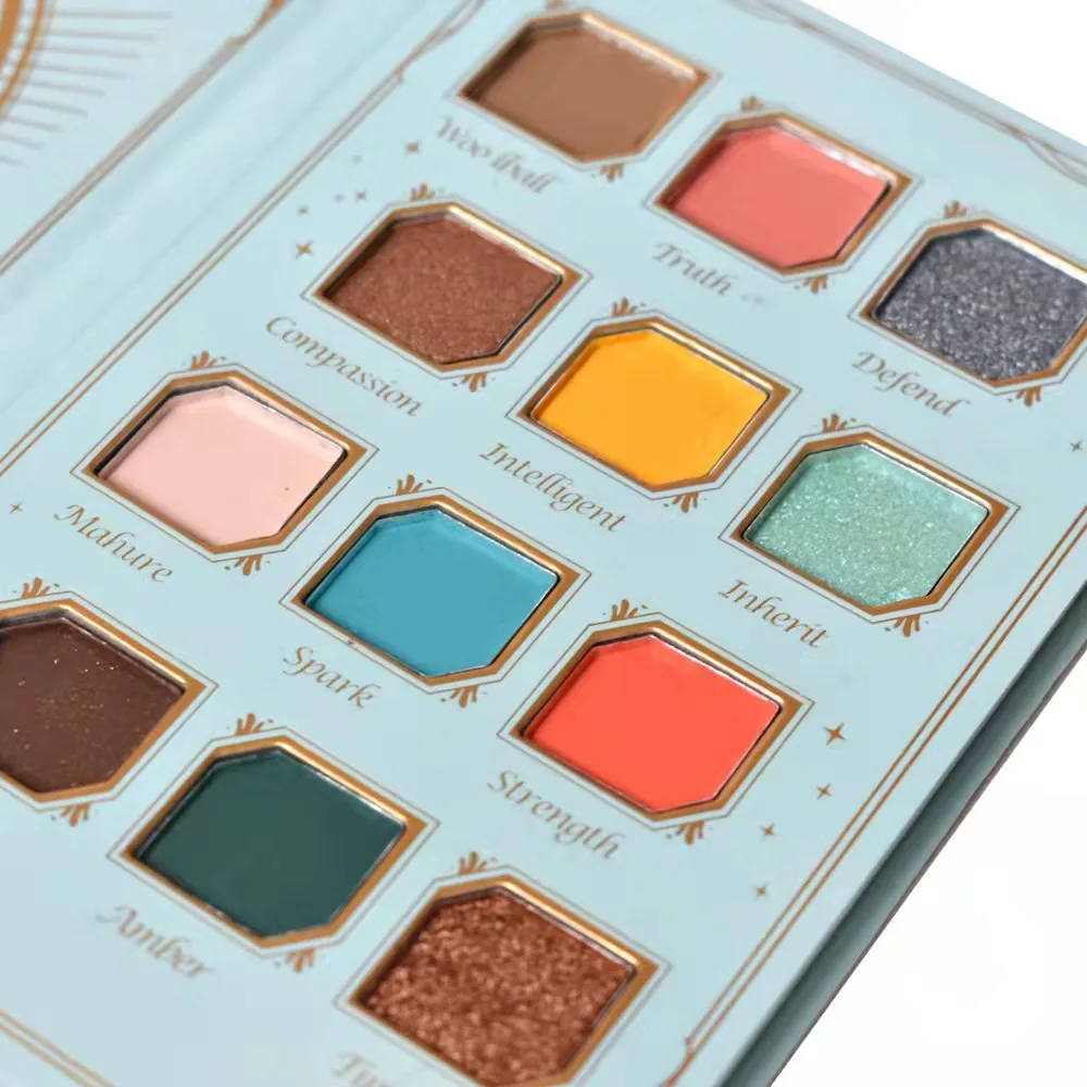 

Newest Mude Custom Private Label High Pigmented Cosmetic 12 Colors Metallic Finish Shimmer Eye Shadow Eyeshadow Palette