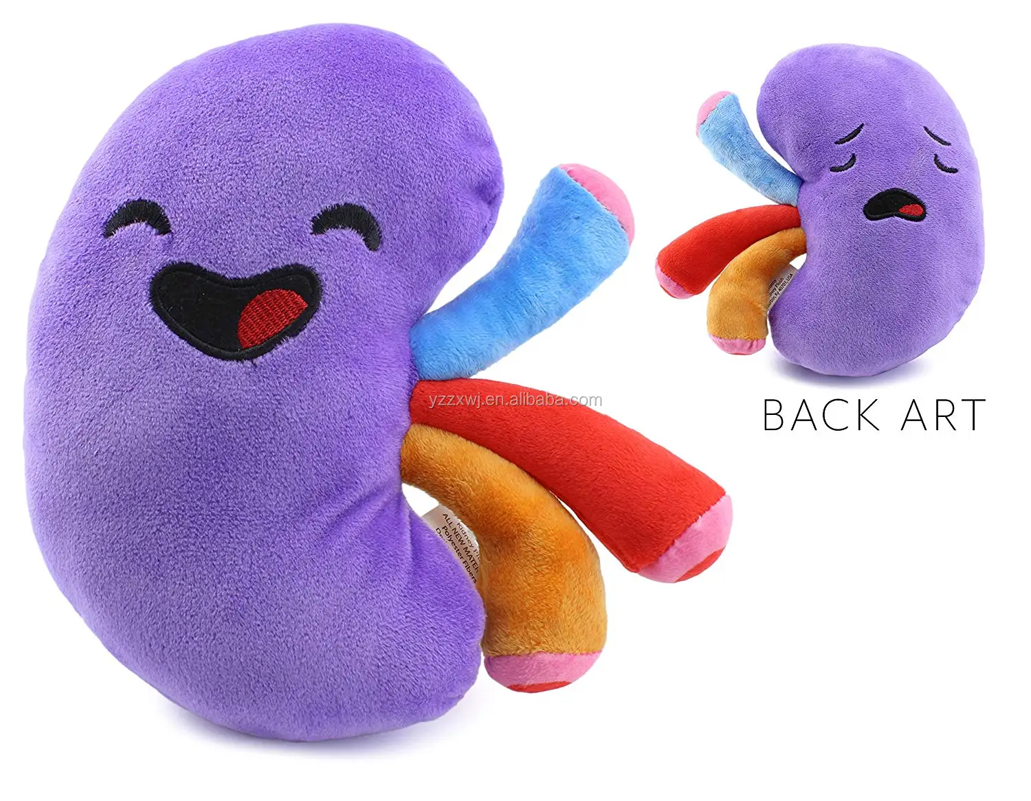 Custom Funny Plush Kindey Toys Smiling Stuffed Body Organ Toy For Get