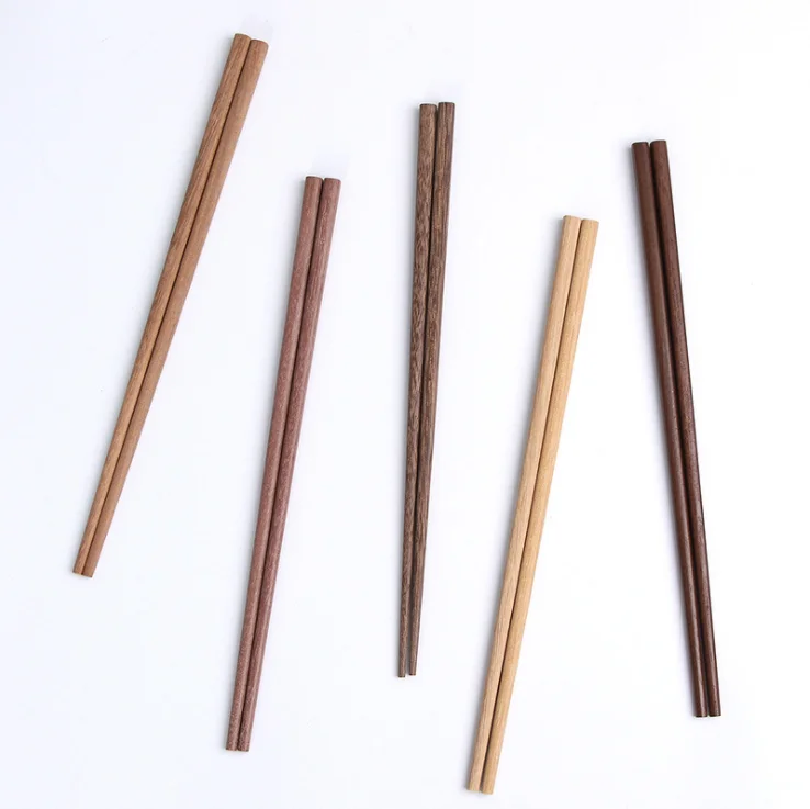 

5 kinds different wooden chopsticks, Natural color